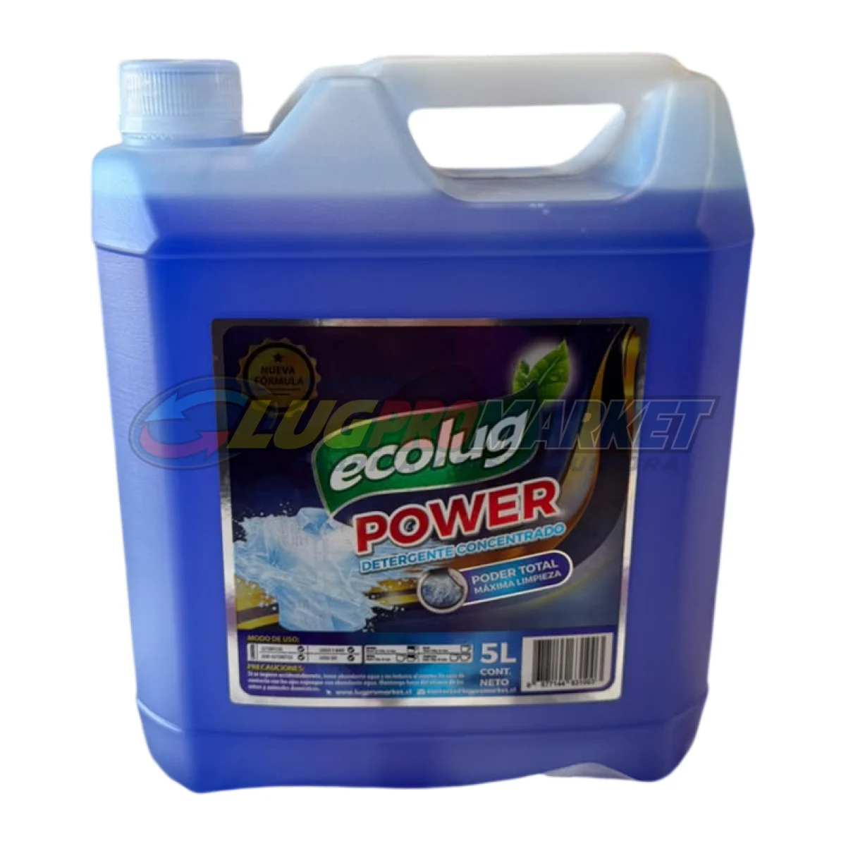 DETERGENTE ECOLUG POWER 5 LITROS AZUL