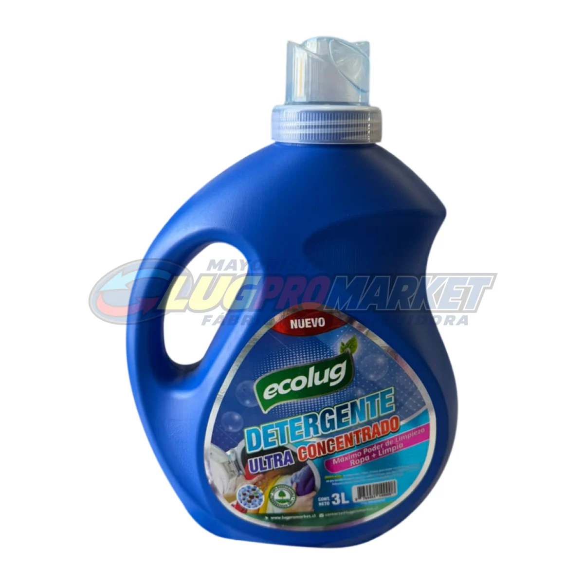 DETERGENTE ECOLUG ULTRA CONCENTRADO 3 LITROS AZUL